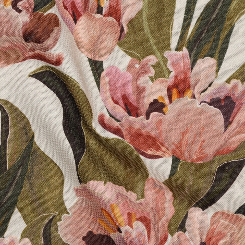 Canvas fleurs roses fond blanc – Image 2