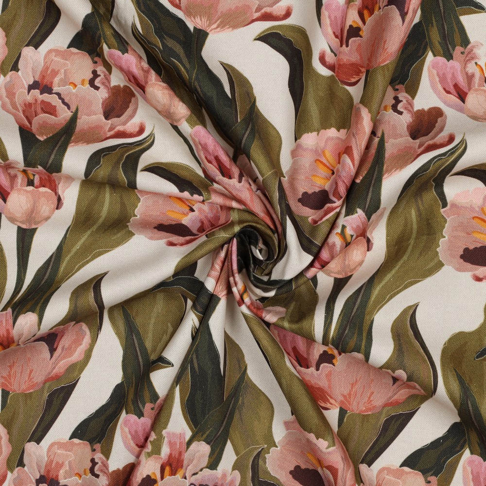 Canvas fleurs roses fond blanc – Image 3