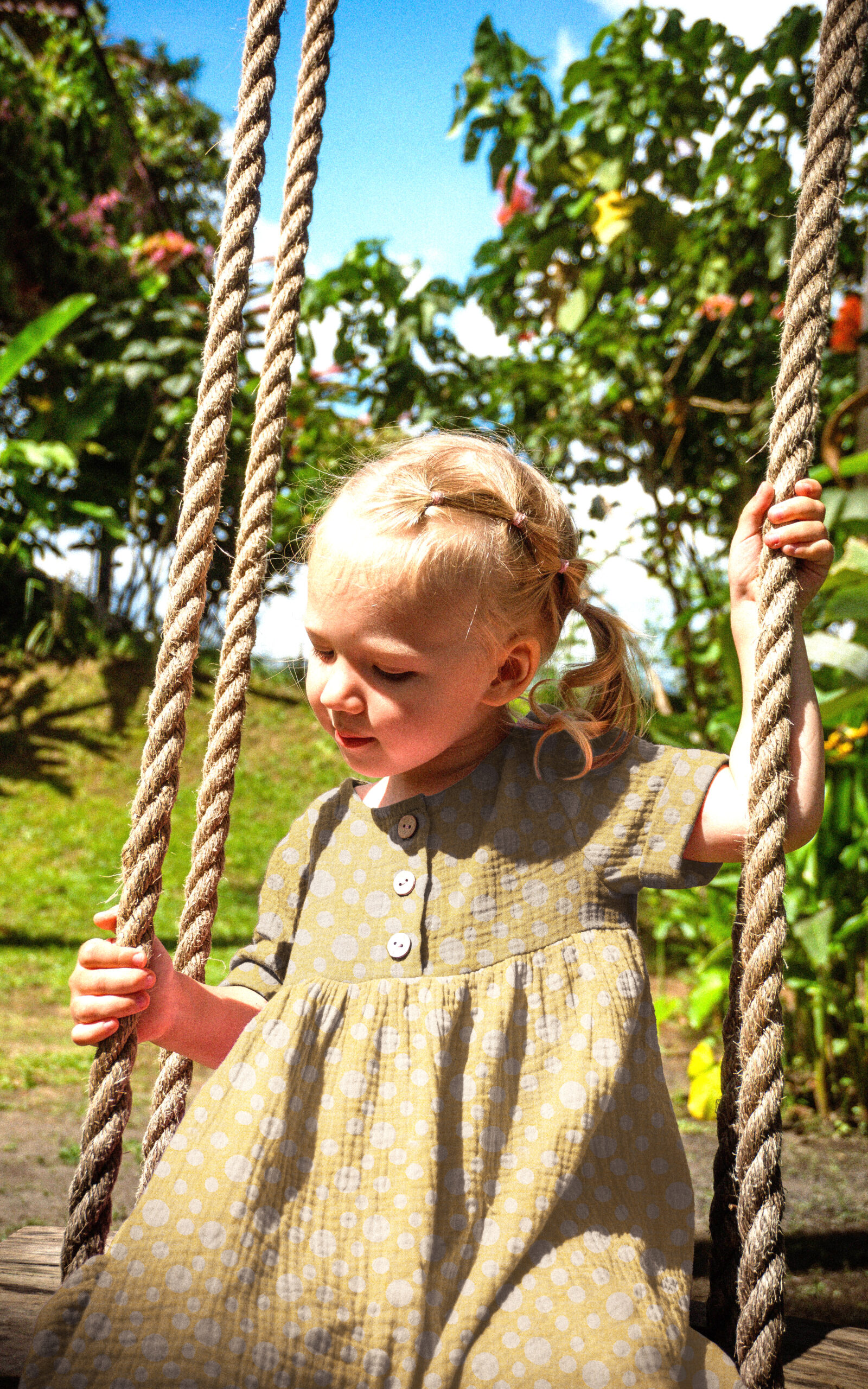 Double gaze jaune à pois – Image 3