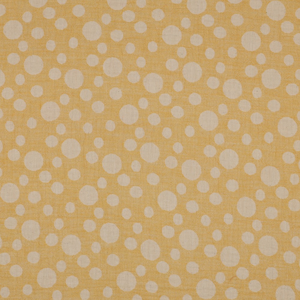 Double gaze jaune à pois