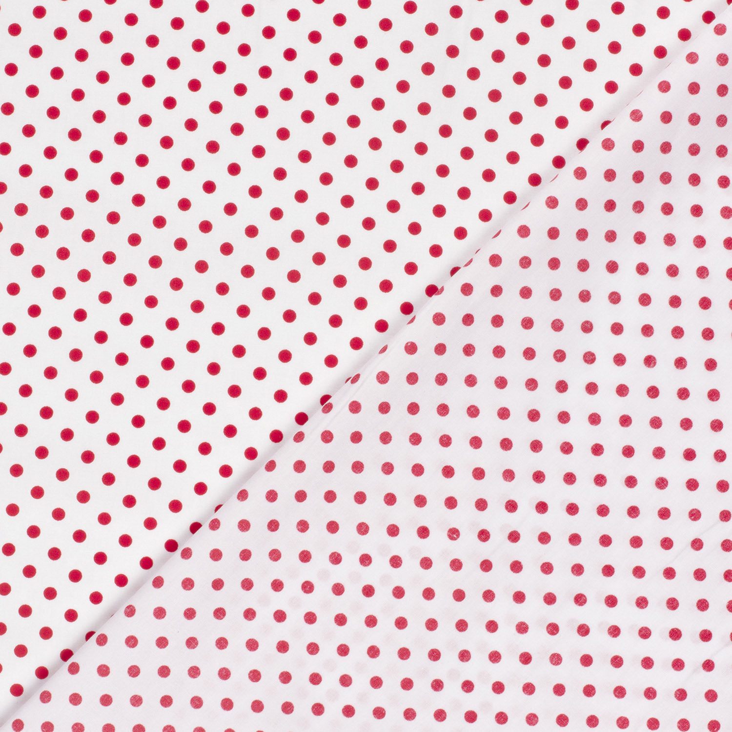 Popeline pois rouges fond blanc – Image 2