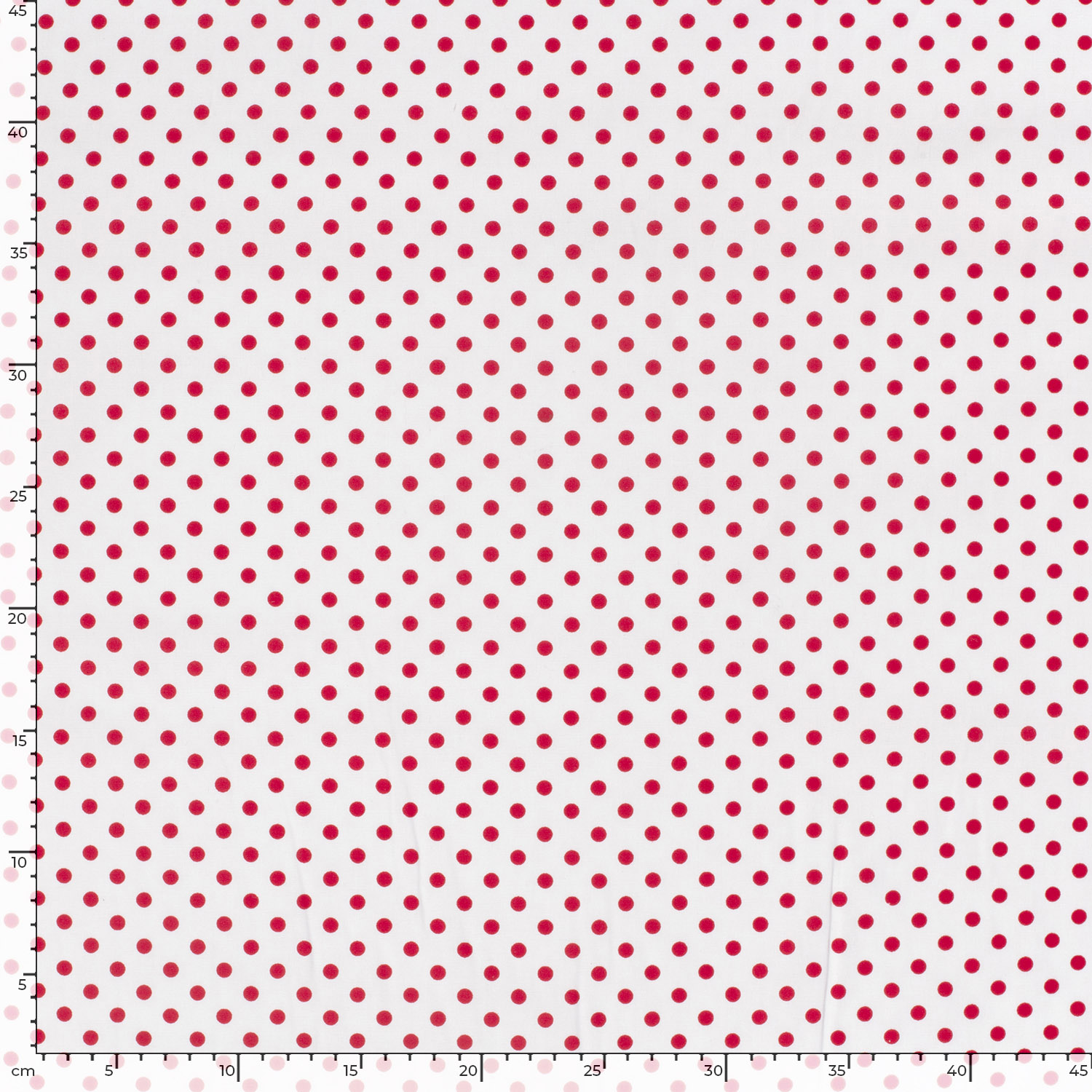Popeline pois rouges fond blanc – Image 5
