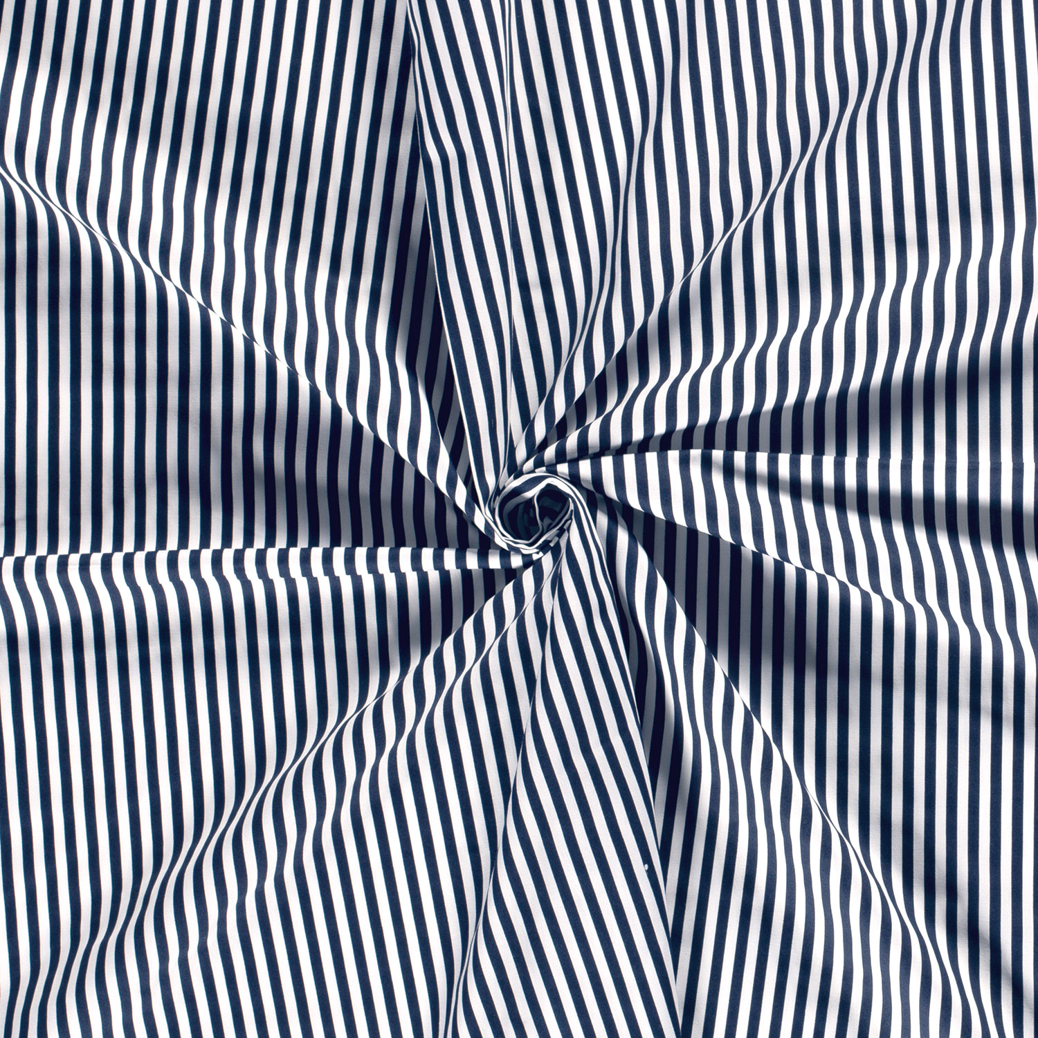 Popeline rayures marines et blanches – Image 2