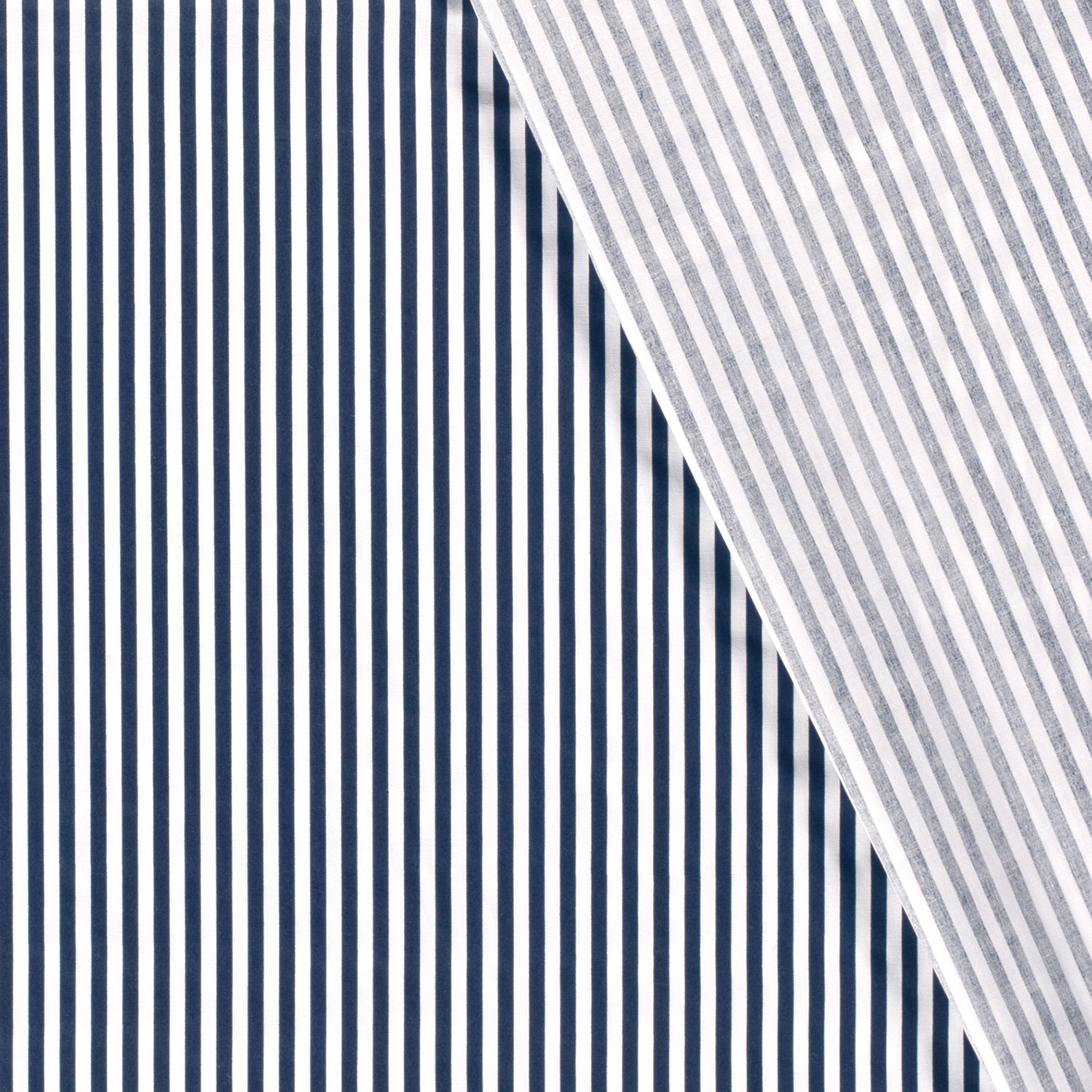 Popeline rayures marines et blanches – Image 3