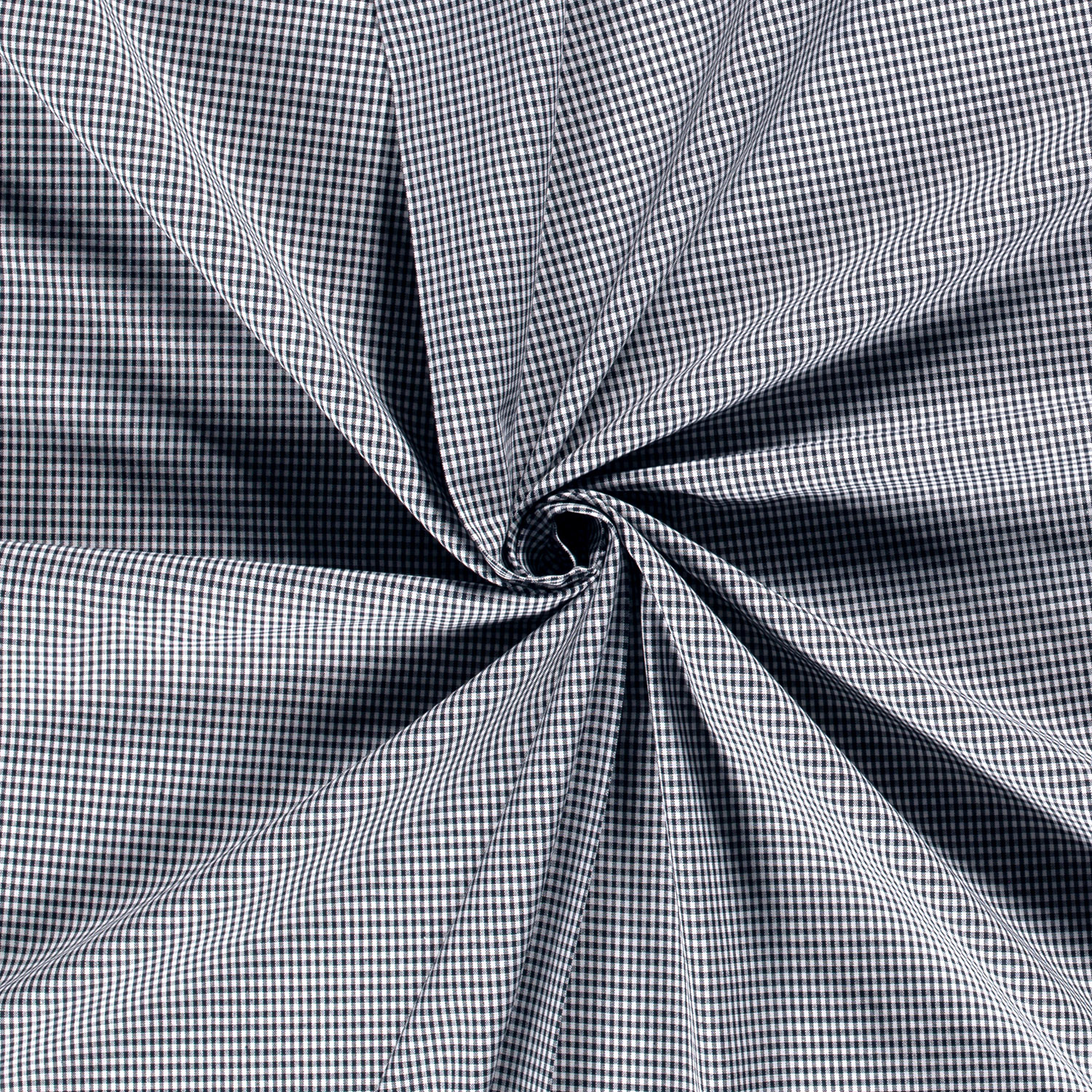 Popeline mini vichy bleu marine – Image 2