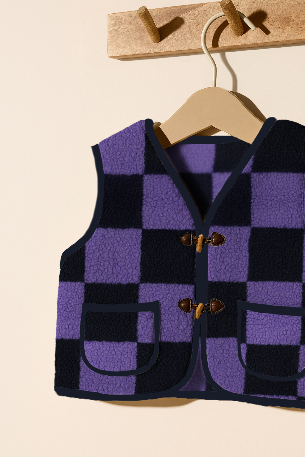 Sherpa carreaux verts – Image 5