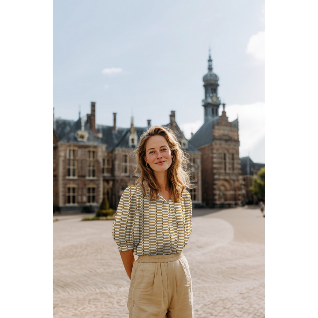 Coton indien géométrique pétrole – Image 5