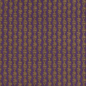 Popeline de viscose abstrait pourpre et ocre