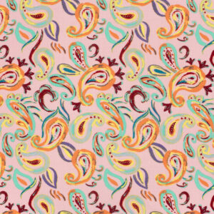 Coton viscose motif cachemire