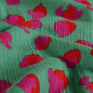 Double gaze leopard vert et rose