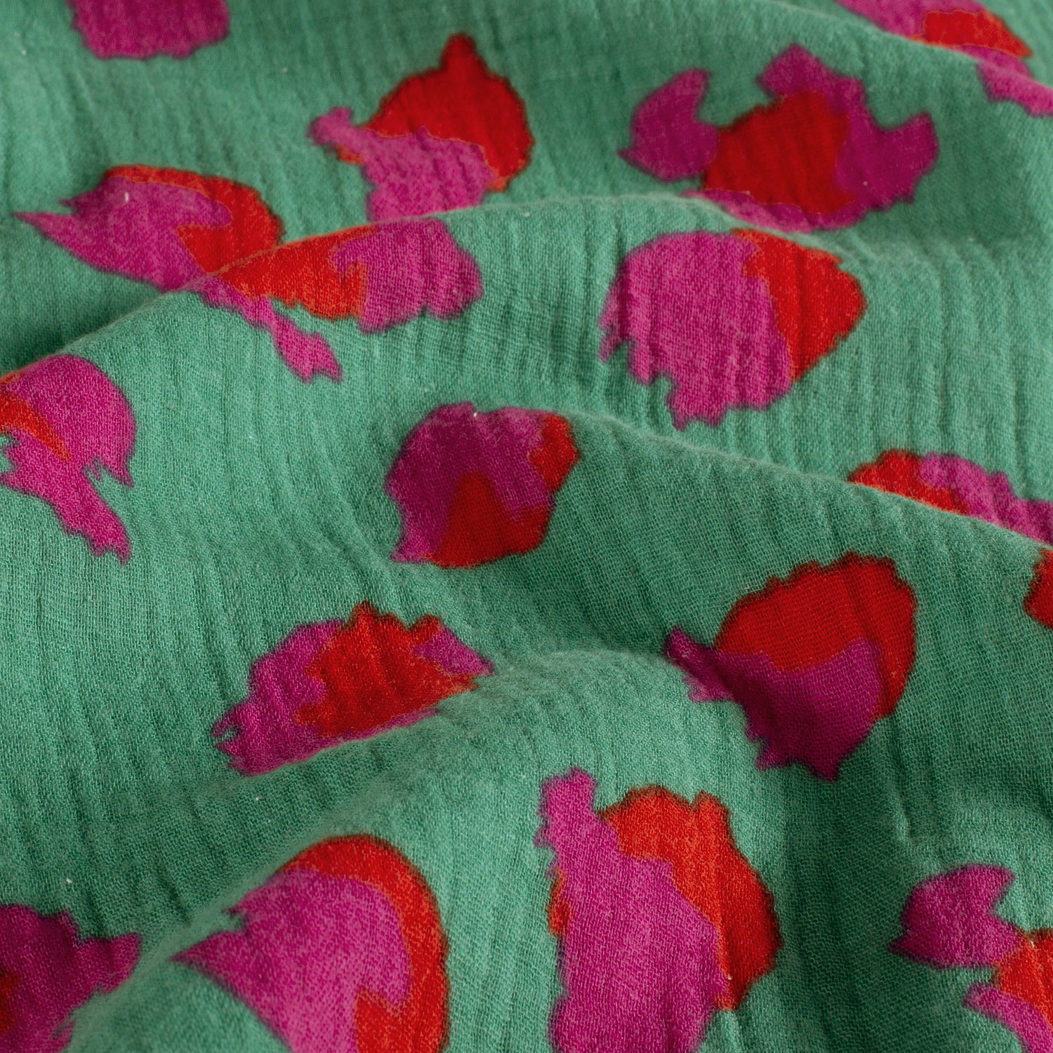 Double gaze leopard vert et rose