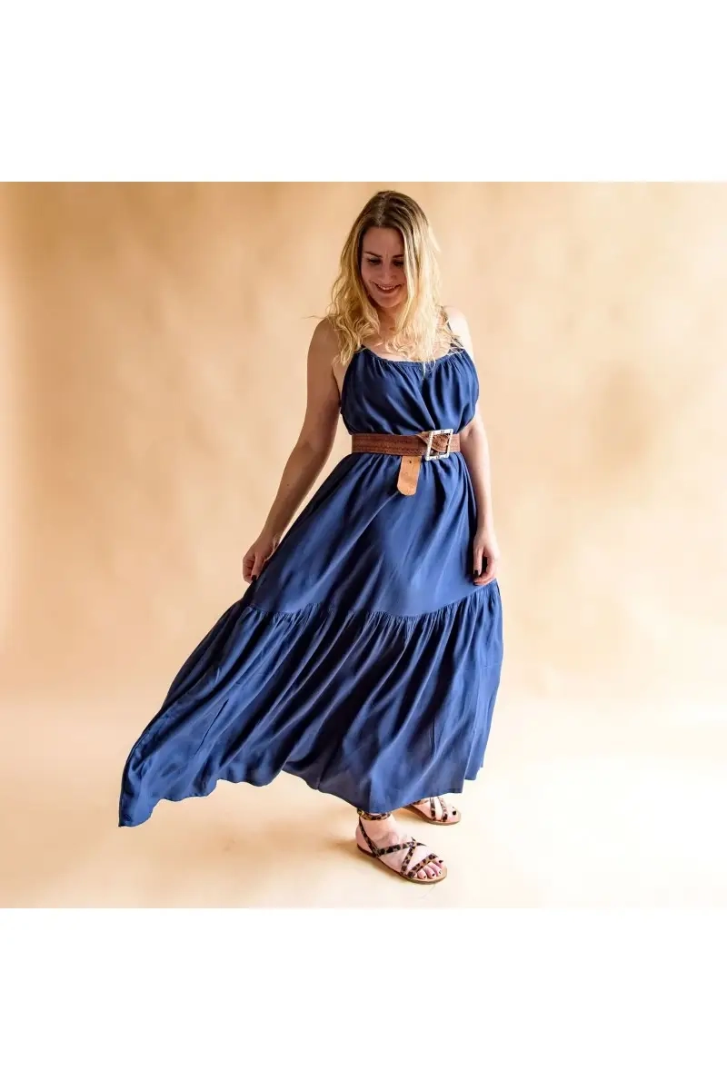 Crêpe de viscose bleu atlantique - Eglantine & Zoé – Image 6