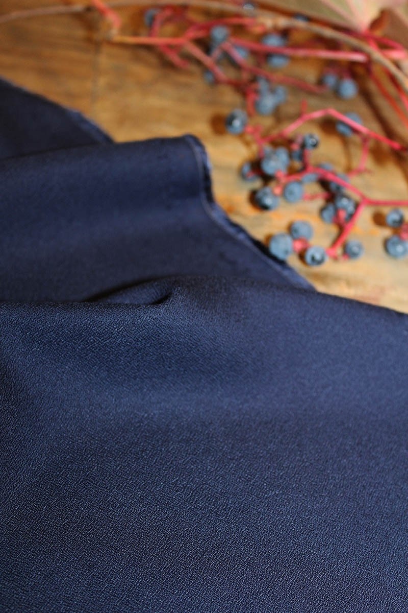 Crêpe de viscose bleu atlantique - Eglantine & Zoé – Image 2