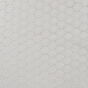 Coton brodé écru cercles