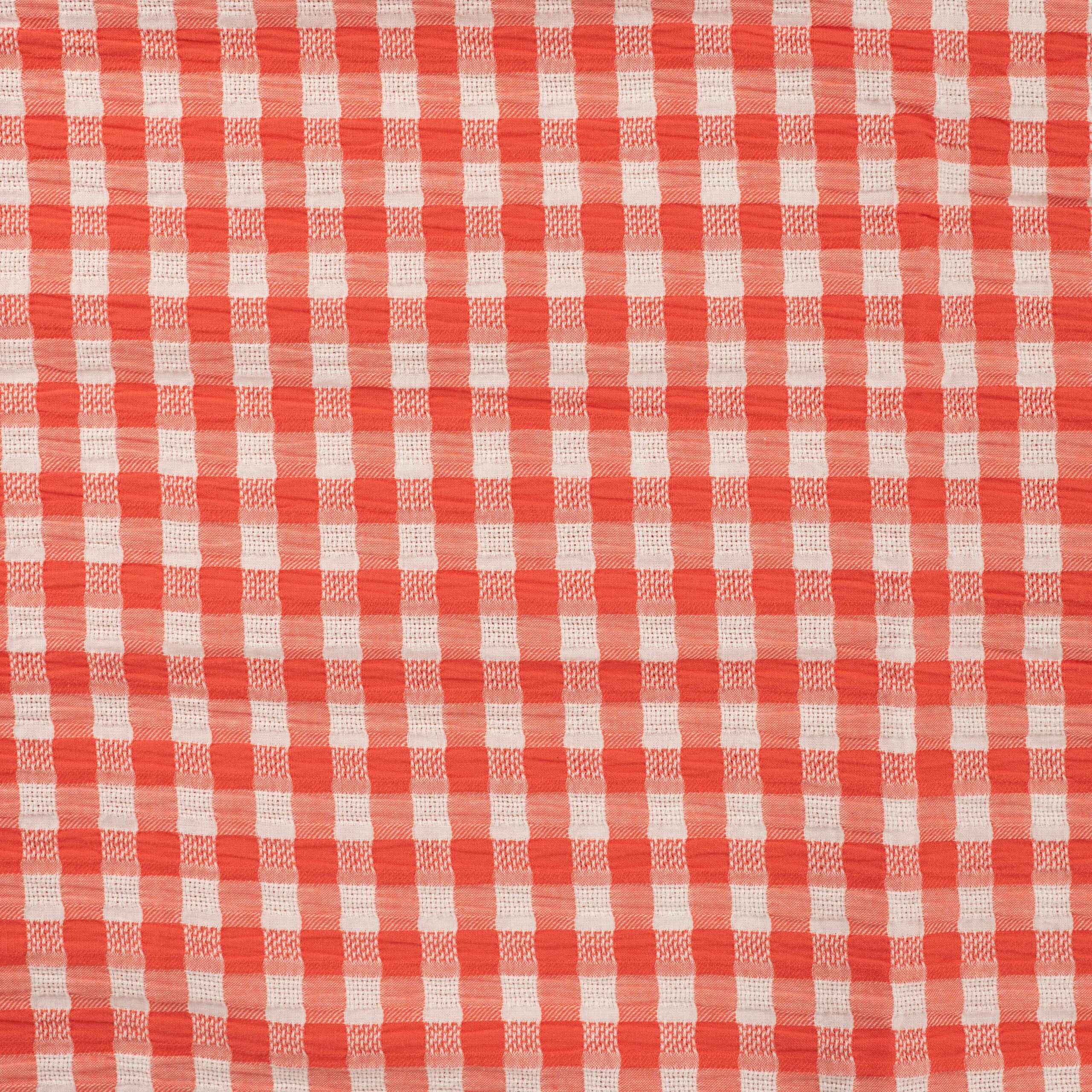 Seersucker carreaux rouge