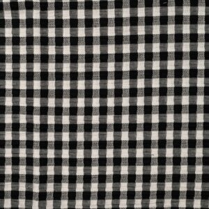 Seersucker carreaux noirs