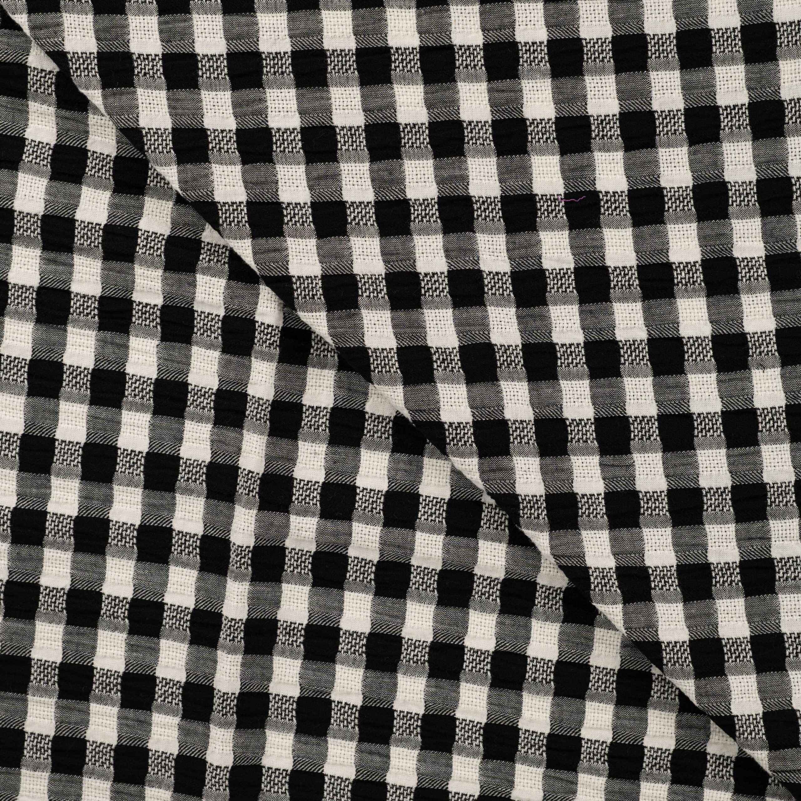 Seersucker carreaux noirs – Image 2