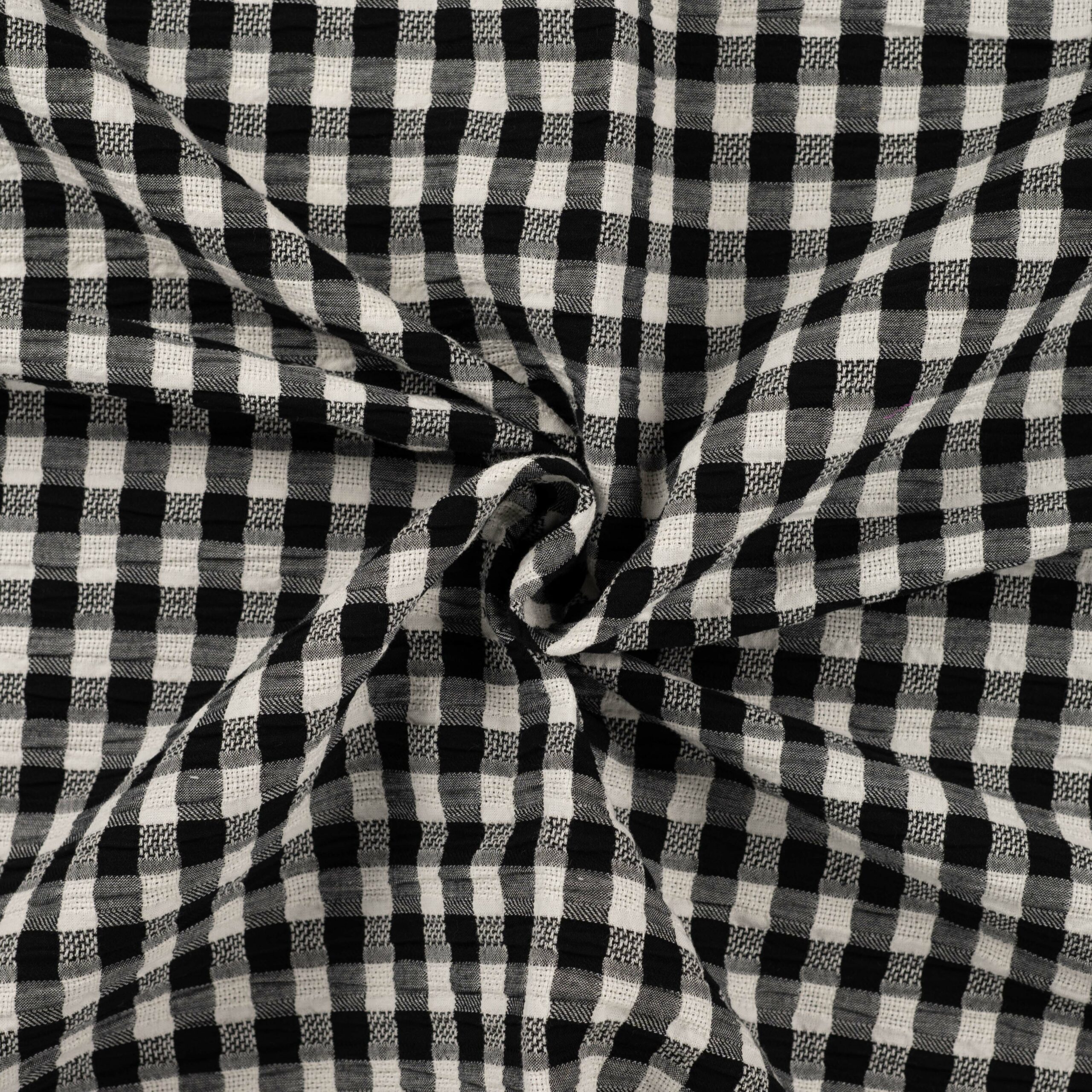 Seersucker carreaux noirs – Image 3
