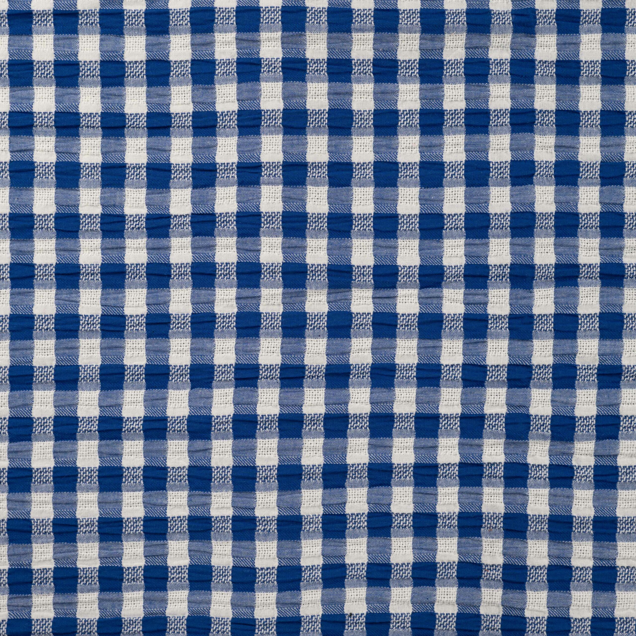 Seersucker carreaux bleus