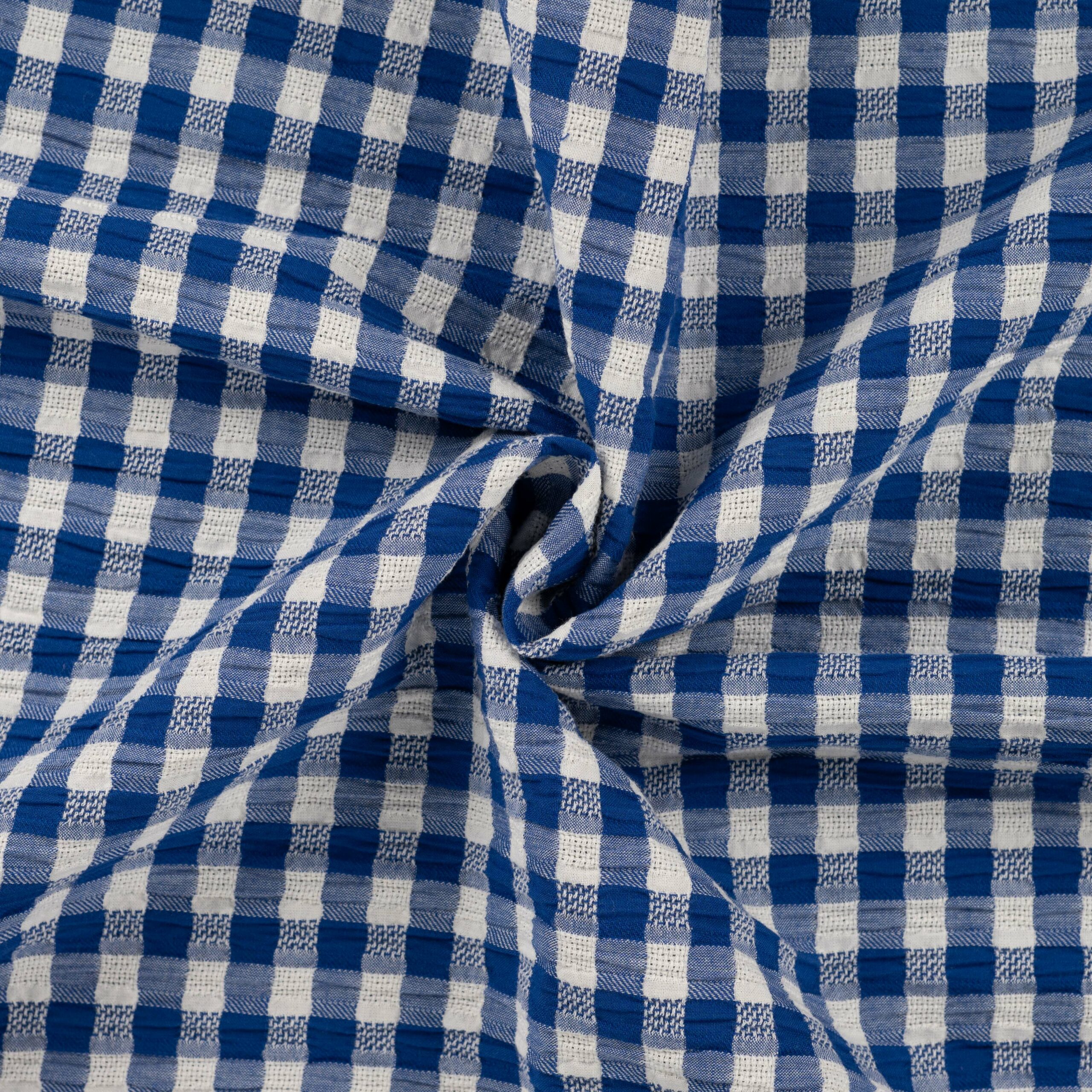 Seersucker carreaux bleus – Image 3