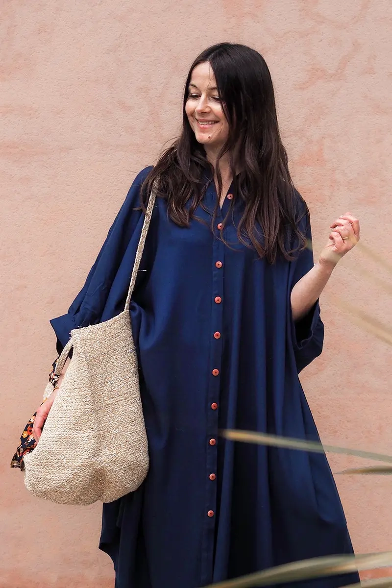 Crêpe de viscose bleu atlantique - Eglantine & Zoé – Image 7