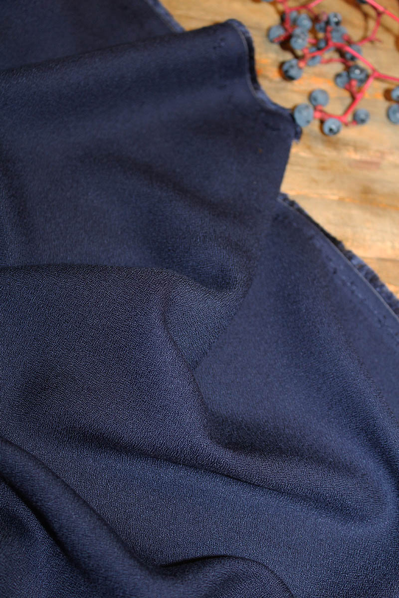 Crêpe de viscose bleu atlantique - Eglantine & Zoé