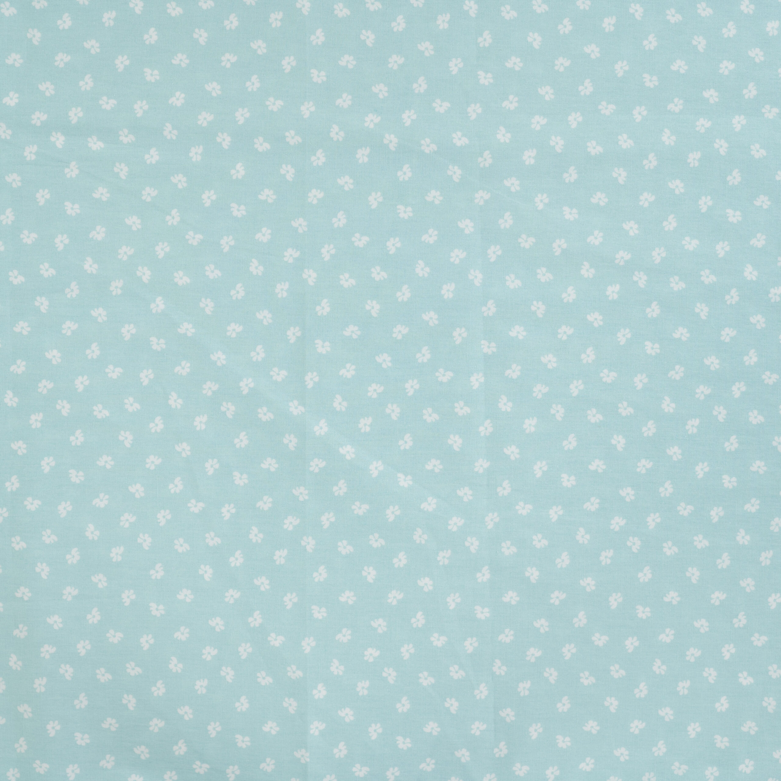 Popeline bleue petites fleurs