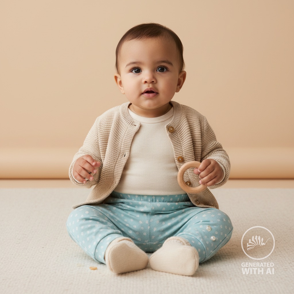 Popeline bleue petites fleurs – Image 5