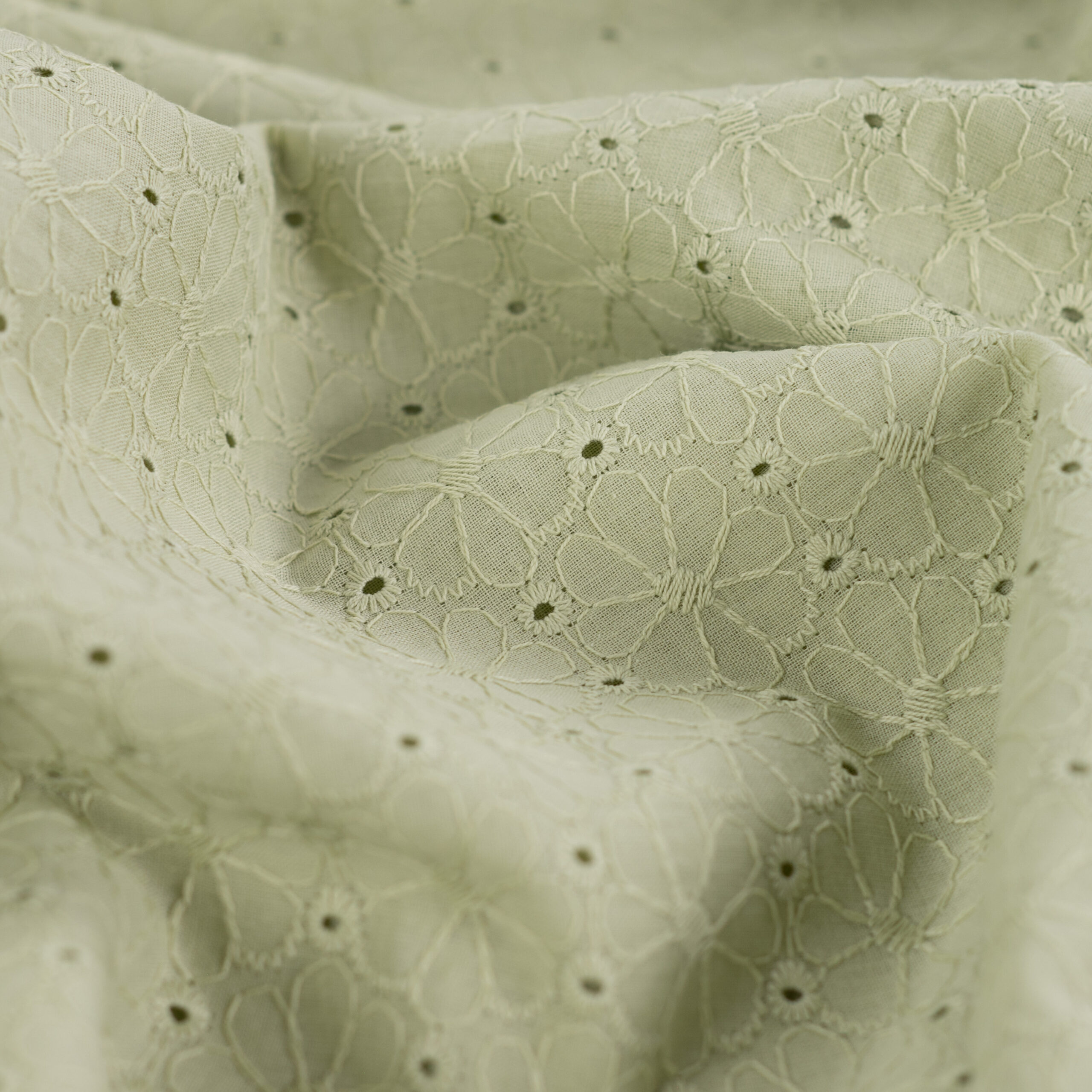Coton brodé vert pâle – Image 4