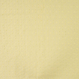 Coton brodé jaune pâle