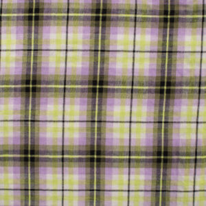 Coton carreaux lilas citron