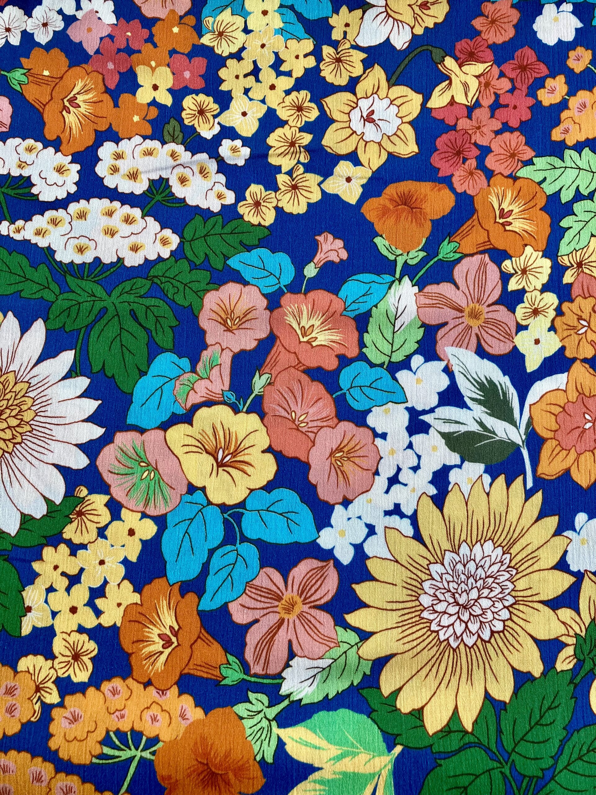 Crêpe de viscose fleurs vintage – Image 7
