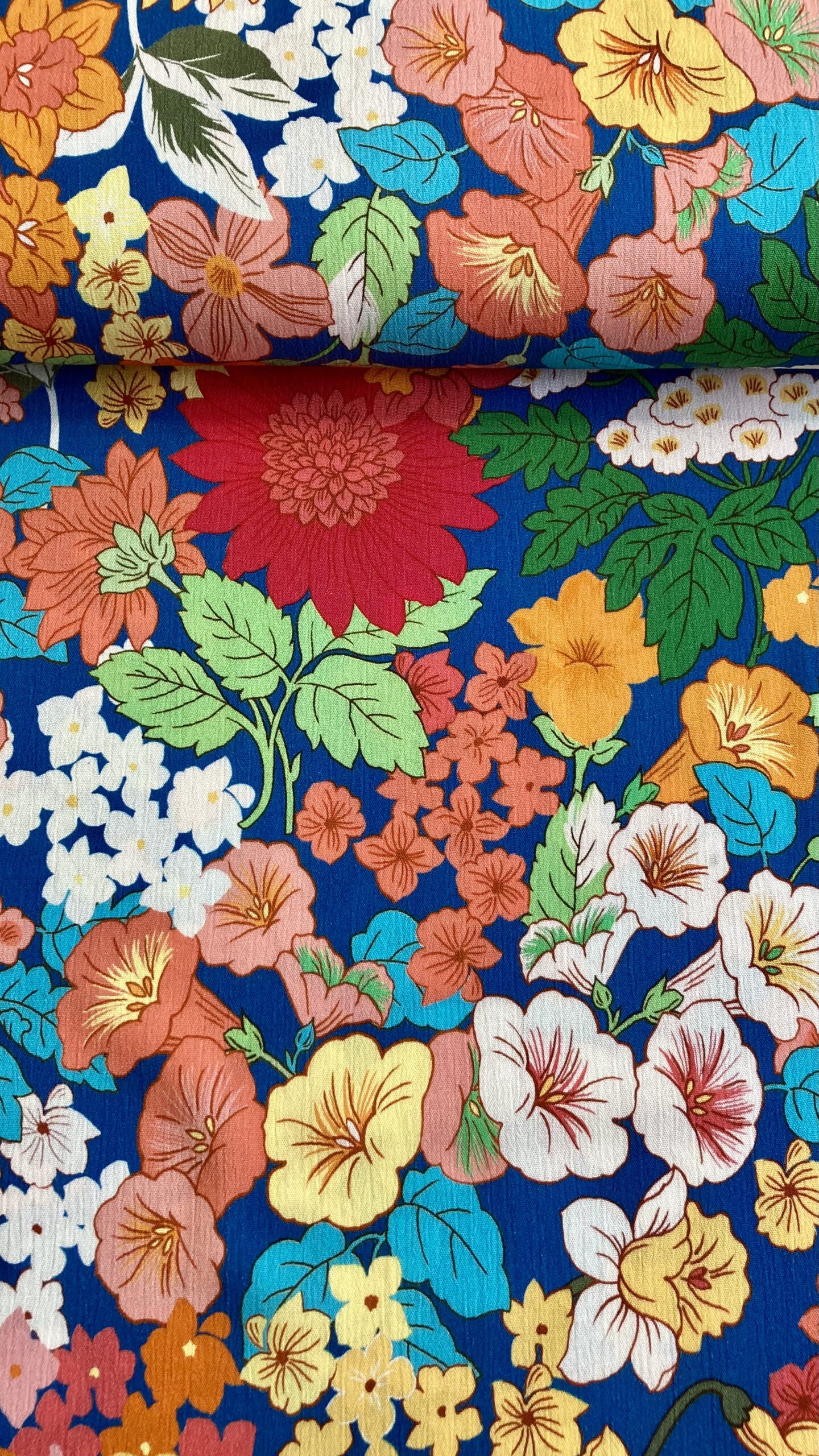 Crêpe de viscose fleurs vintage – Image 6