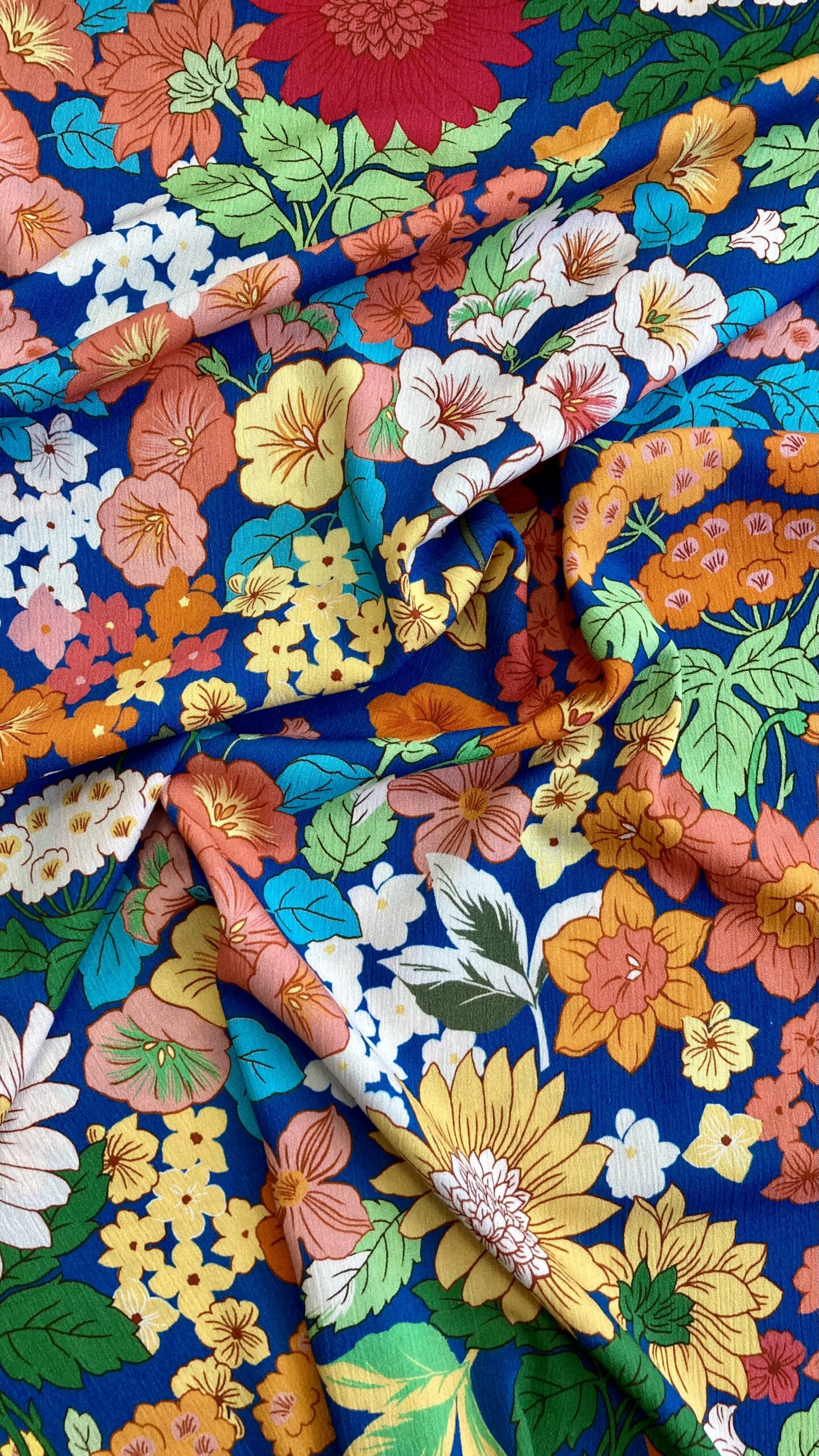 Crêpe de viscose fleurs vintage – Image 5