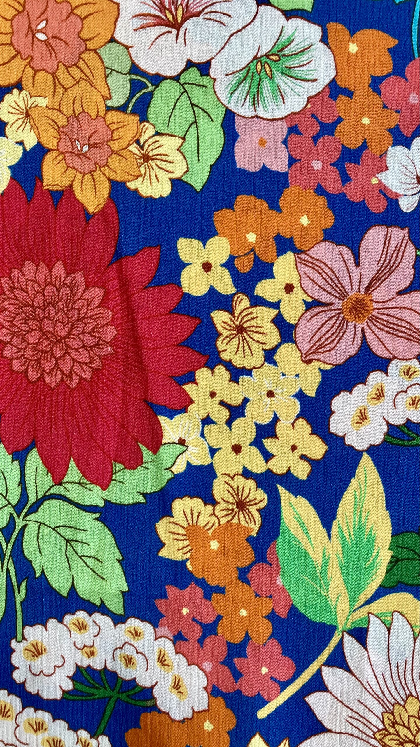 Crêpe de viscose fleurs vintage – Image 3