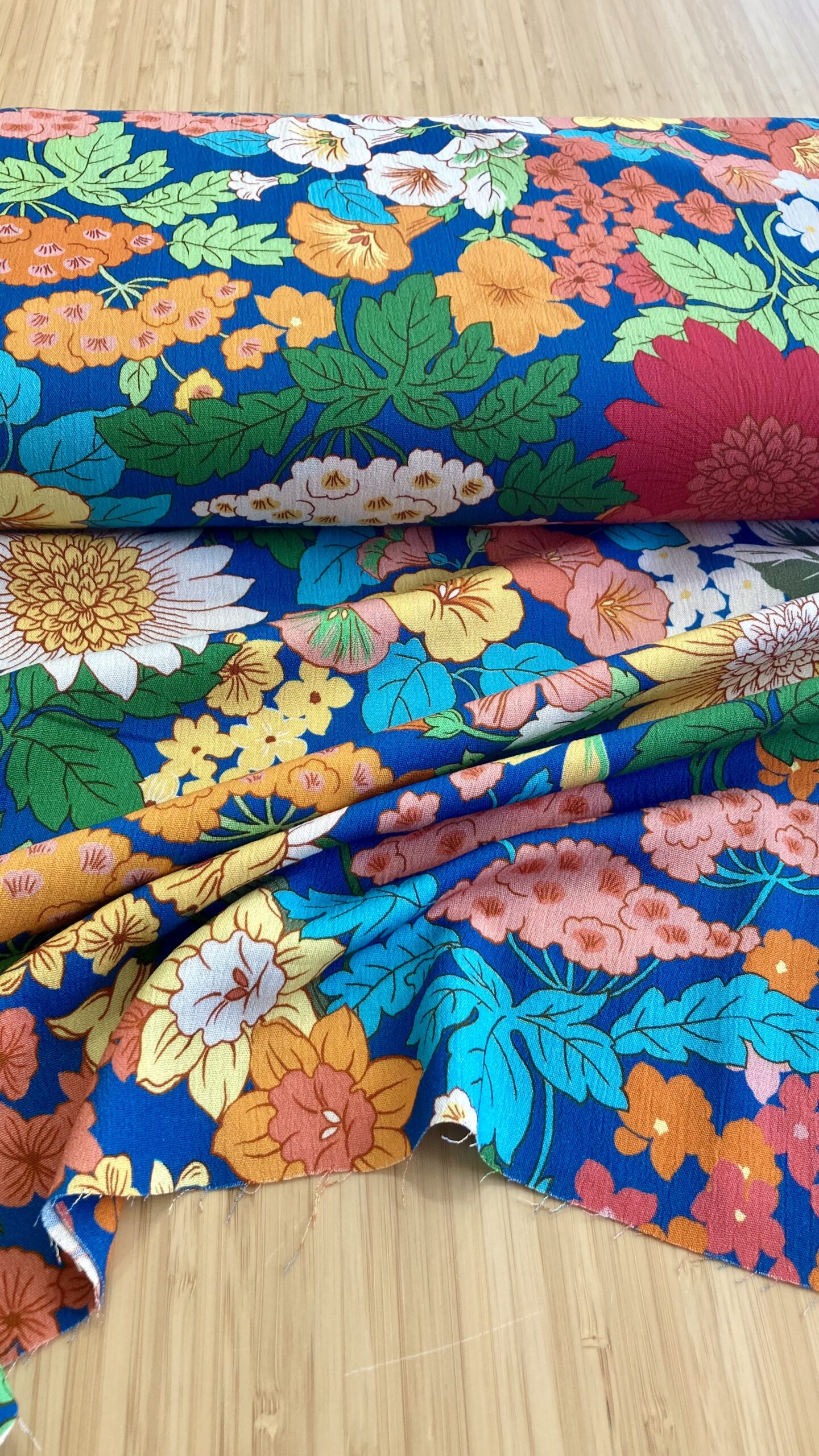 Crêpe de viscose fleurs vintage – Image 2