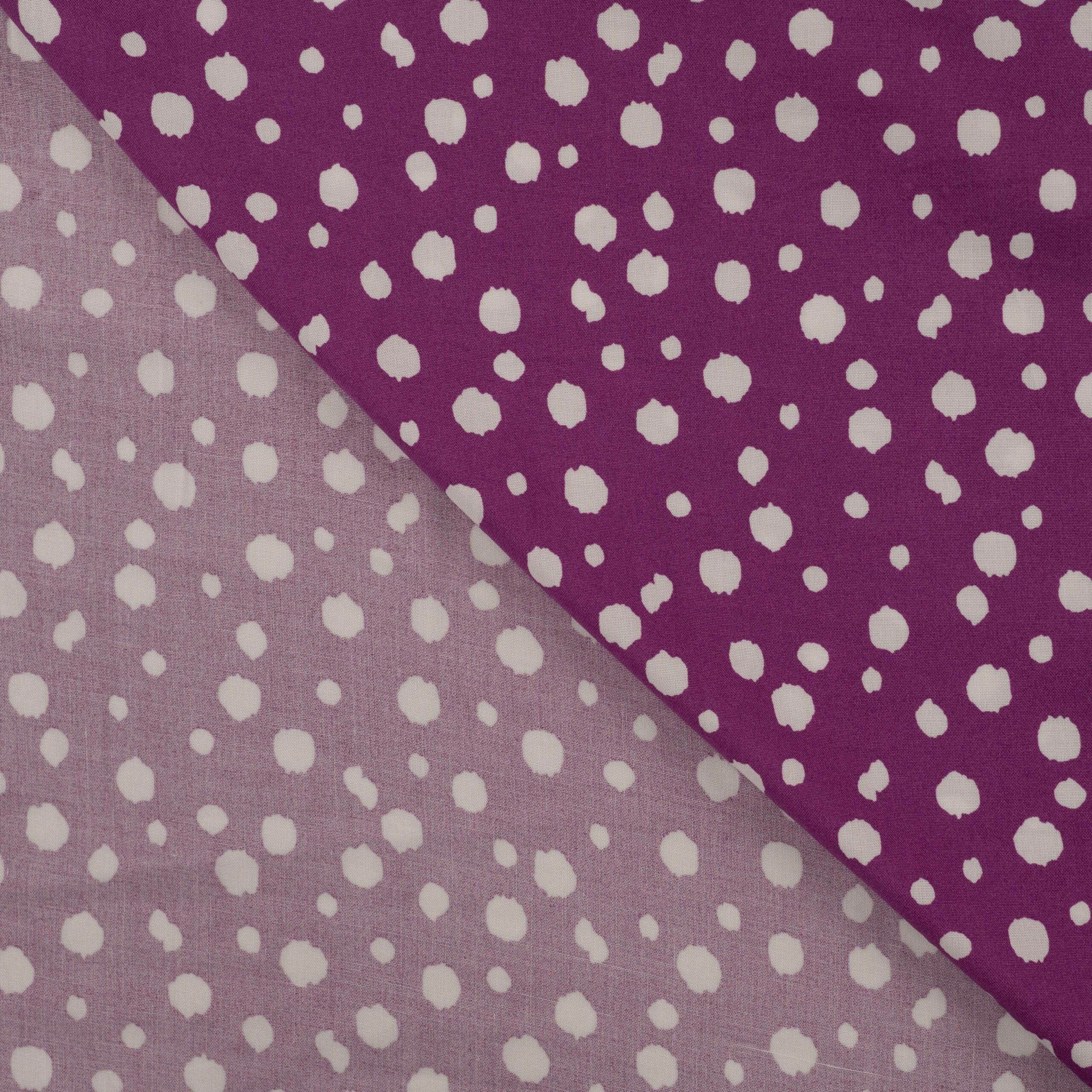 Viscose Chally cyclamen à pois – Image 3