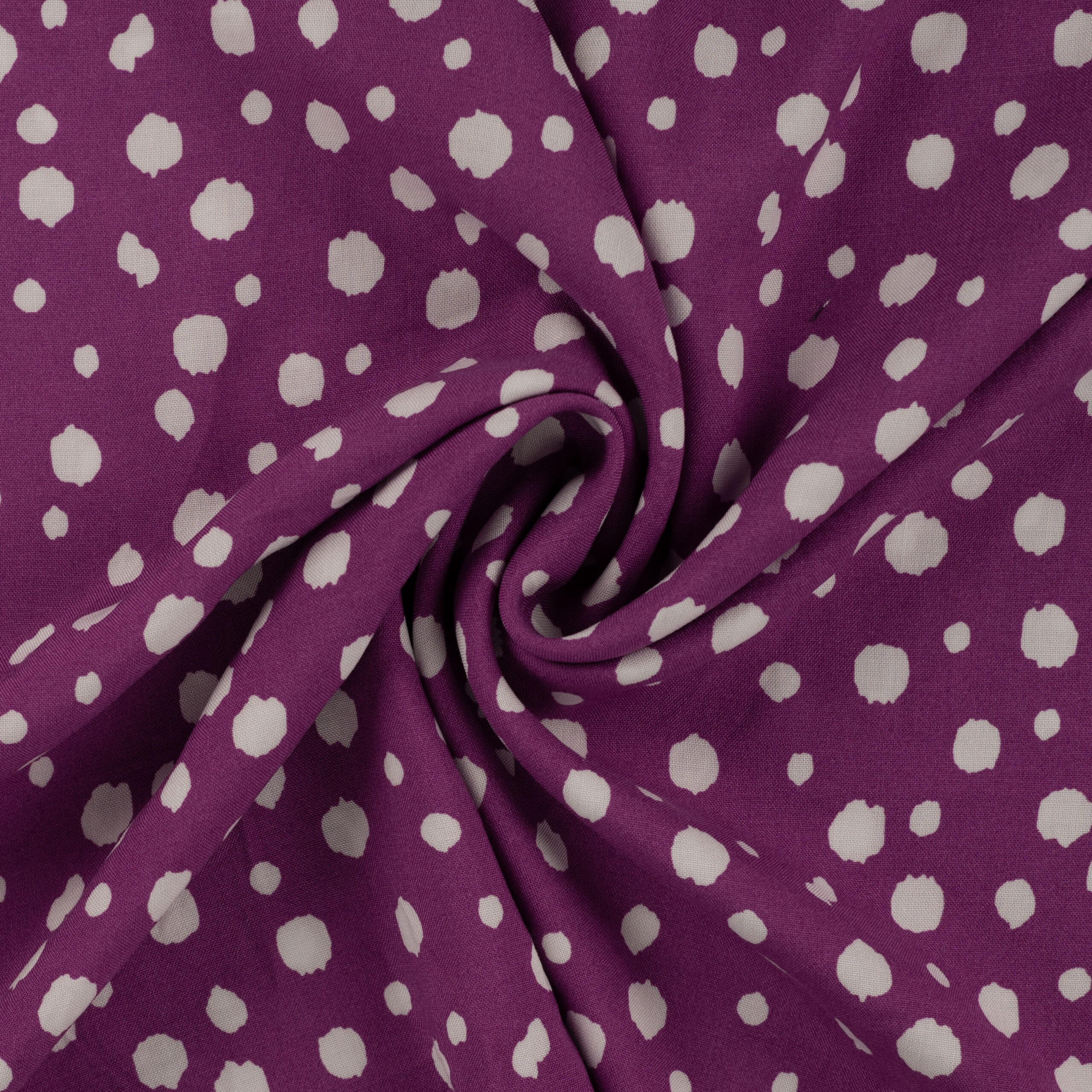 Viscose Chally cyclamen à pois – Image 2