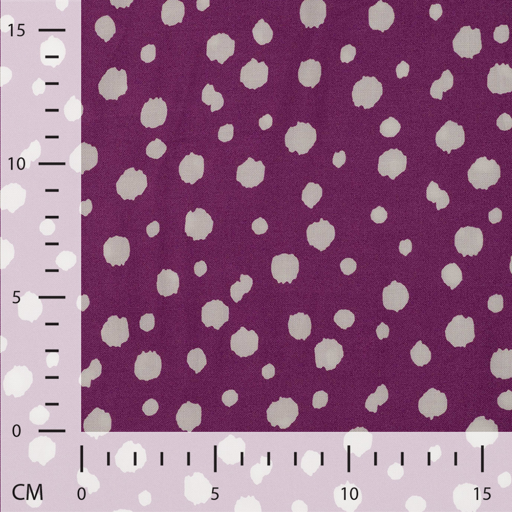 Viscose Chally cyclamen à pois – Image 4