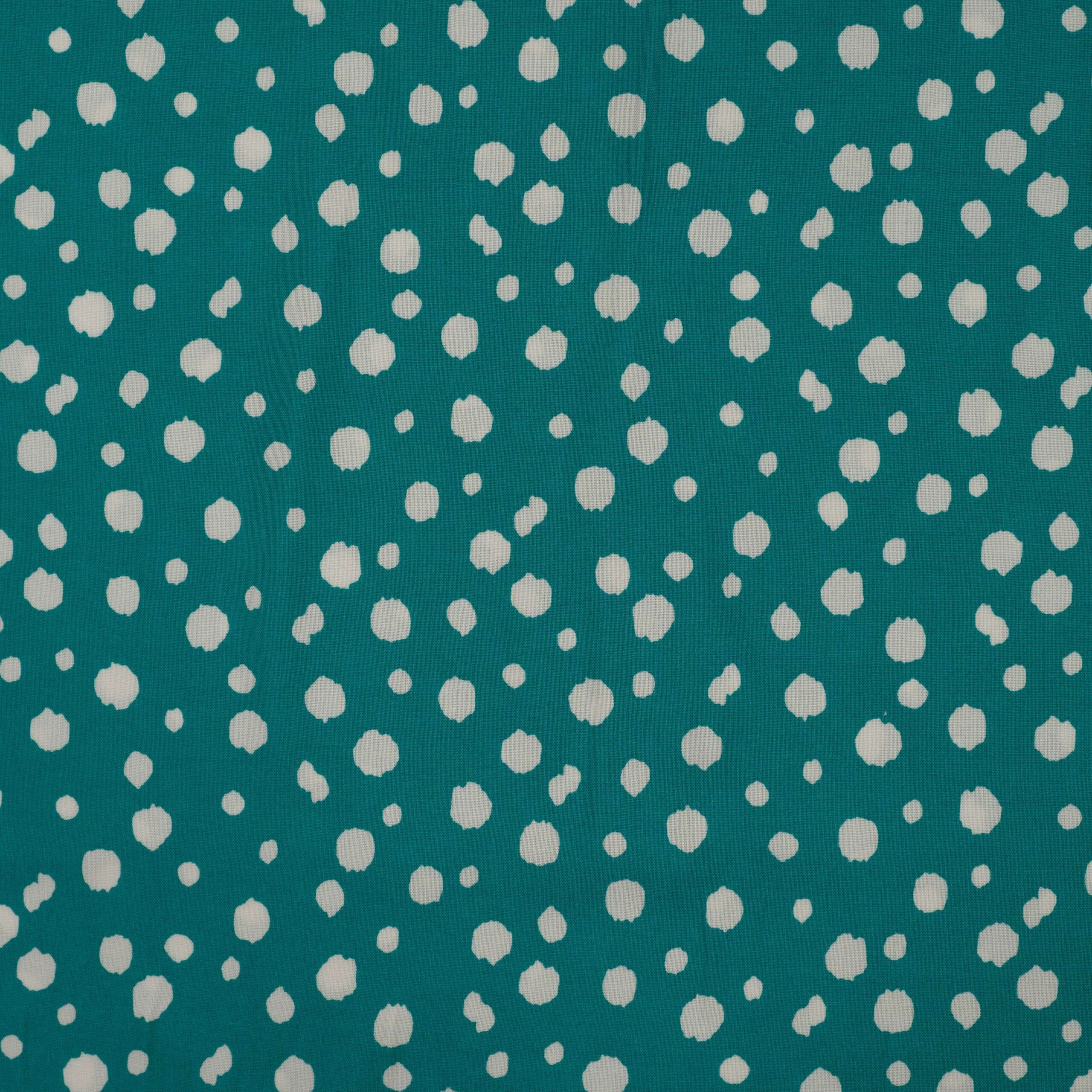 Viscose Chally émeraude à pois – Image 2