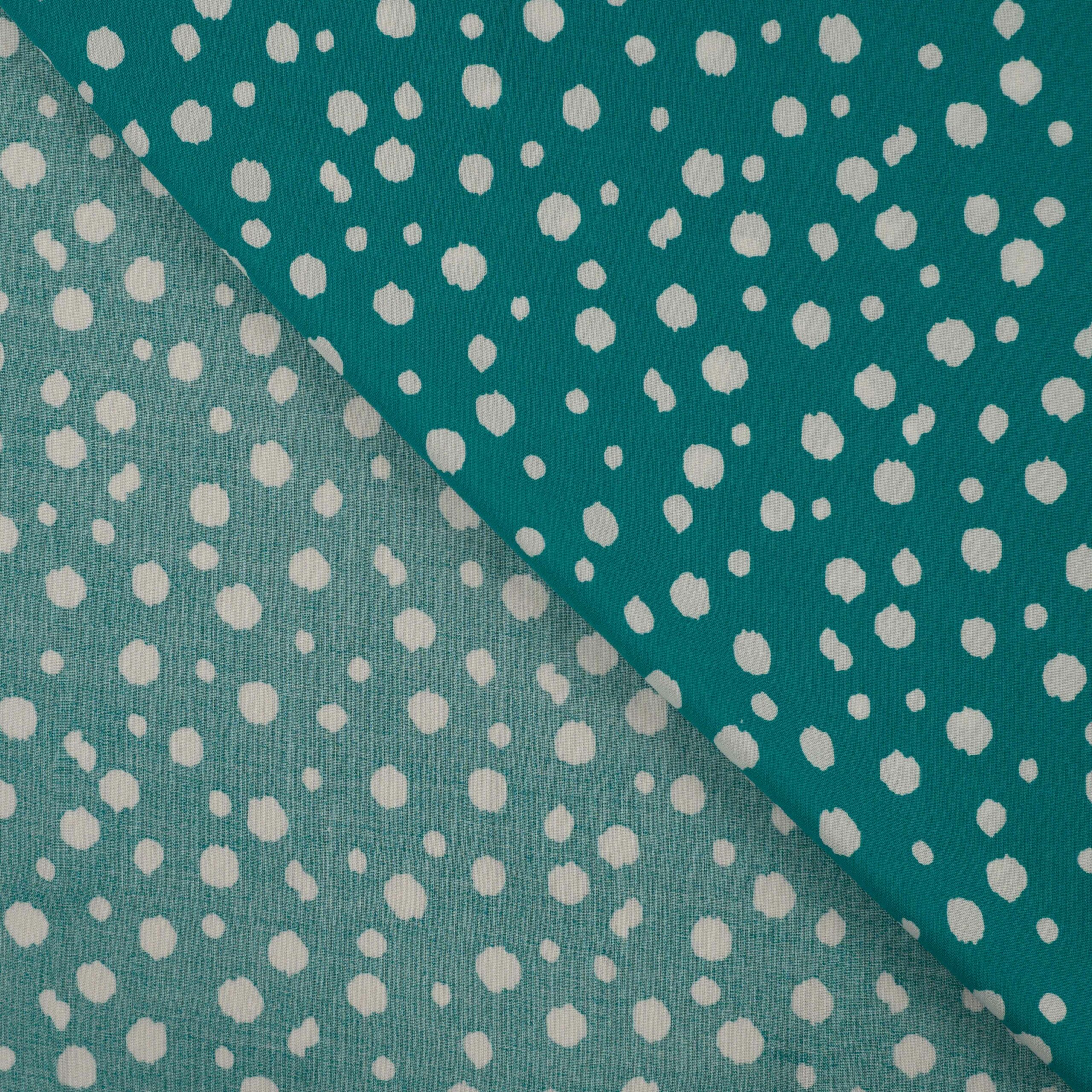 Viscose Chally émeraude à pois – Image 4