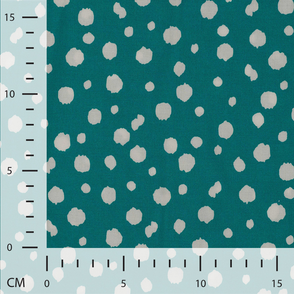Viscose Chally émeraude à pois – Image 5