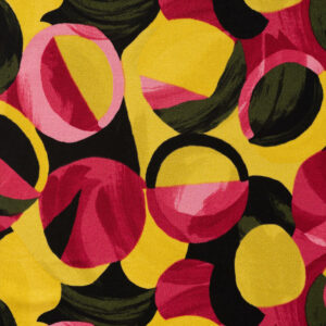 Viscose satinée rose et jaune