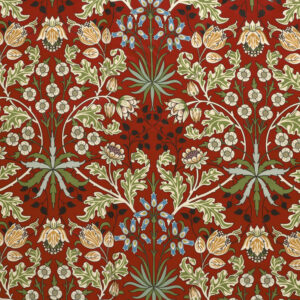 Panama rouge à fleurs