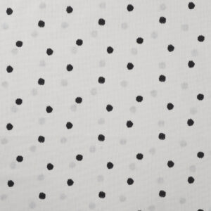 Popeline blanche pois noirs